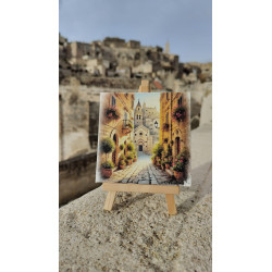 Mini Tela 10×10 – Scorcio Cattedrale Matera