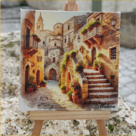 Mini Tela 10×10 – Stradina nei Sassi di Matera