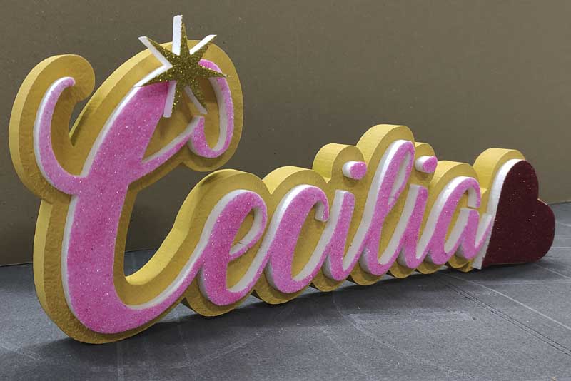Loghi, scritte, decori…. con un bellissimo effetto 3D